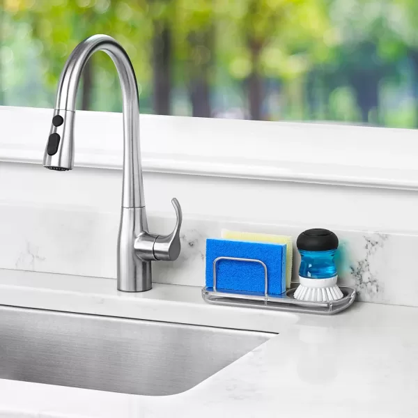 OXO Good Grips Stainless Steel Sponge Holder,Black