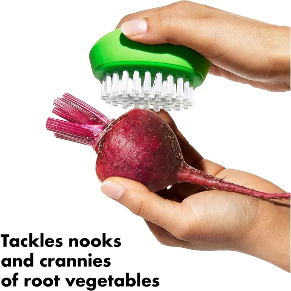 OXO Good Grips Vegetable Brush Black&amp; Green, 1 EA