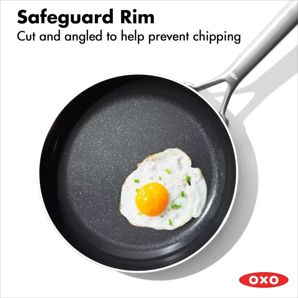 OXO Mira Tri-Ply Stainless Steel PFAS-Free Nonstick, 12" Frying Pan Skillet, Induction, Multi Clad, Dishwasher and Metal Utensil Safe