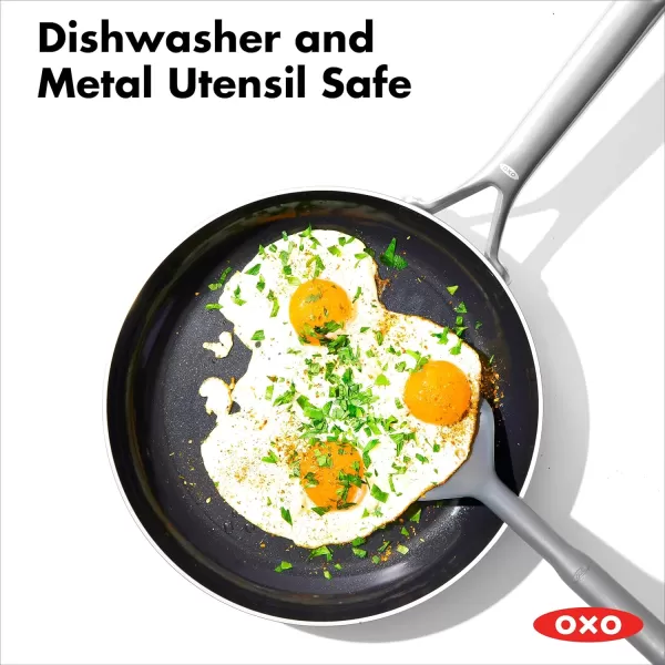 OXO Mira Tri-Ply Stainless Steel PFAS-Free Nonstick, 12" Frying Pan Skillet, Induction, Multi Clad, Dishwasher and Metal Utensil Safe