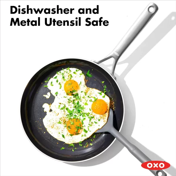 OXO Mira Tri-Ply Stainless Steel PFAS-Free Nonstick, 12" Frying Pan Skillet, Induction, Multi Clad, Dishwasher and Metal Utensil Safe