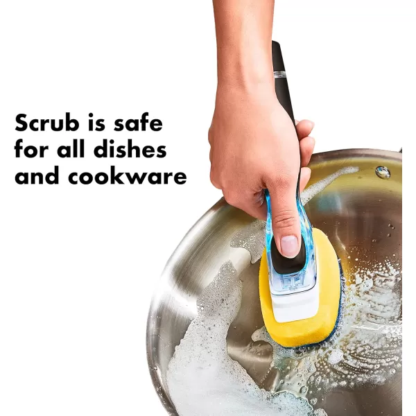 OXO NEW Good Grips Soap Dispensing Dish Scrub​, Yellow