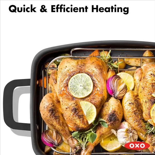 OXO Obsidian Pre-Seasoned Carbon Steel, 8" Frying Pan Skillet with Removable Silicone Handle Holder, Induction, Oven Safe, 1.8 Liters, Black