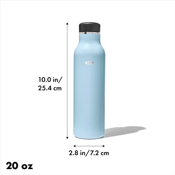 OXO Strive 20oz Insulated Water Bottle with Standard Lid - Aquamarine