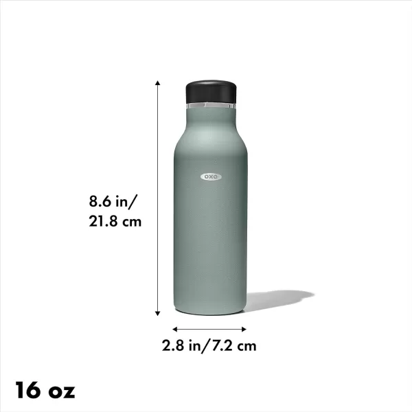 OXO Strive 20oz Insulated Water Bottle with Standard Lid - Aquamarine