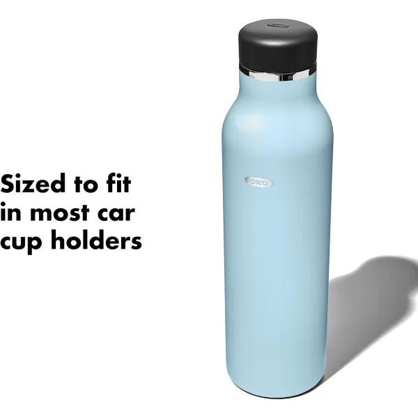 OXO Strive 20oz Insulated Water Bottle with Standard Lid - Aquamarine