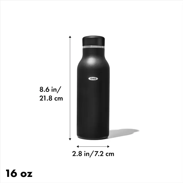 OXO Strive 20oz Insulated Water Bottle with Standard Lid - Aquamarine