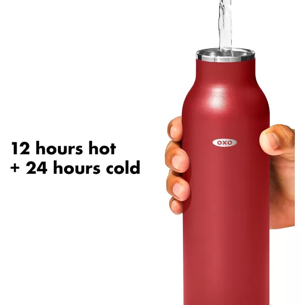 OXO Strive 20oz Insulated Water Bottle with Standard Lid - Aquamarine