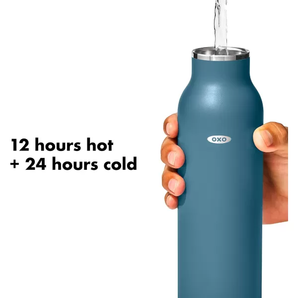 OXO Strive 20oz Insulated Water Bottle with Standard Lid - Aquamarine