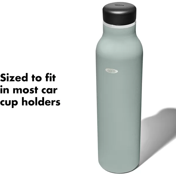 OXO Strive 20oz Insulated Water Bottle with Standard Lid - Aquamarine