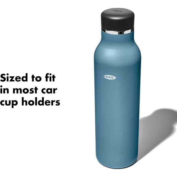 OXO Strive 20oz Insulated Water Bottle with Standard Lid - Aquamarine