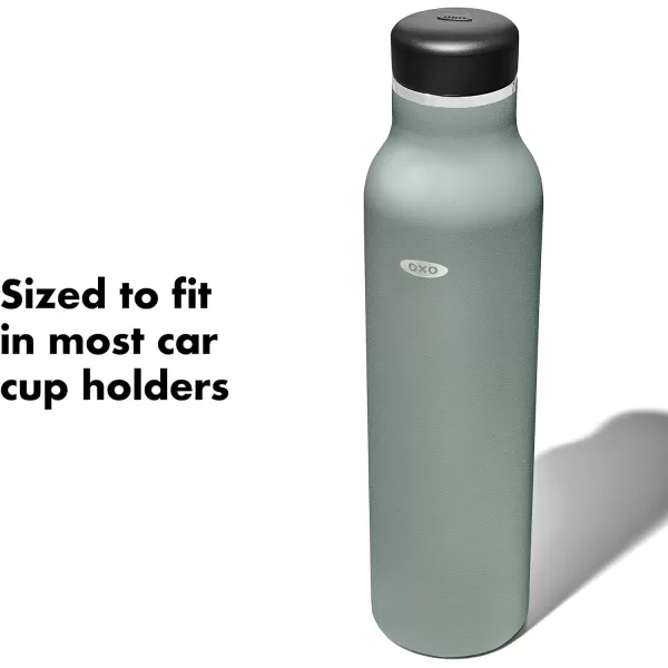 OXO Strive 20oz Insulated Water Bottle with Standard Lid - Aquamarine