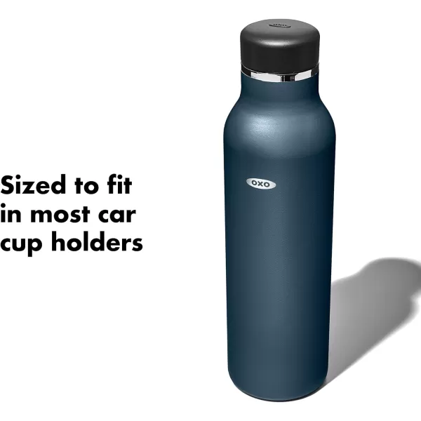 OXO Strive 20oz Insulated Water Bottle with Standard Lid - Aquamarine