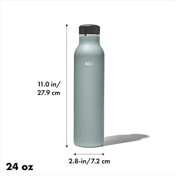 OXO Strive 20oz Insulated Water Bottle with Standard Lid - Aquamarine
