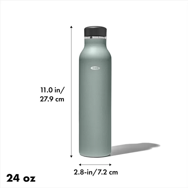 OXO Strive 20oz Insulated Water Bottle with Standard Lid - Aquamarine