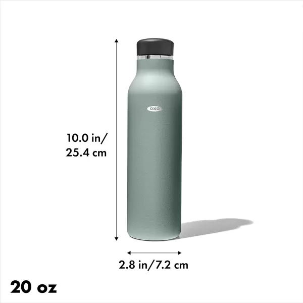 OXO Strive 20oz Insulated Water Bottle with Standard Lid - Aquamarine