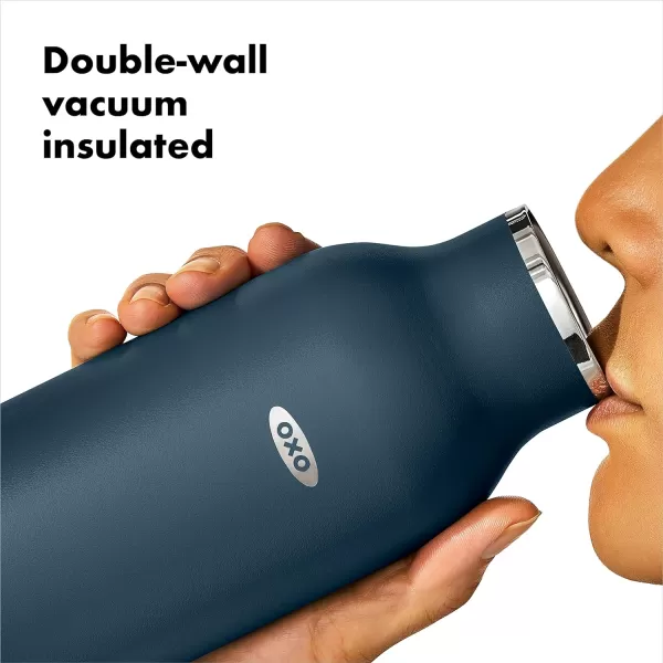 OXO Strive 20oz Insulated Water Bottle with Standard Lid - Aquamarine