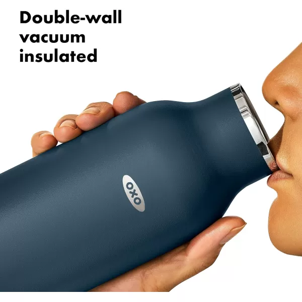 OXO Strive 20oz Insulated Water Bottle with Standard Lid - Aquamarine