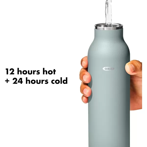 OXO Strive 20oz Insulated Water Bottle with Standard Lid - Aquamarine