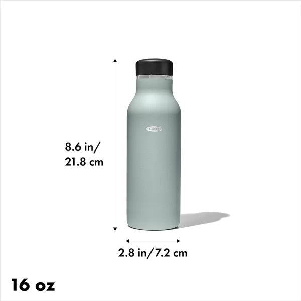 OXO Strive 20oz Insulated Water Bottle with Standard Lid - Aquamarine