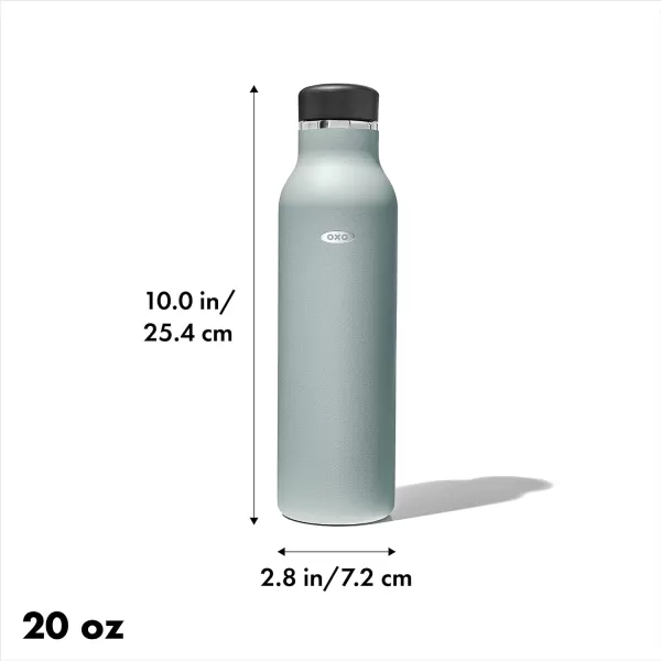 OXO Strive 20oz Insulated Water Bottle with Standard Lid - Aquamarine