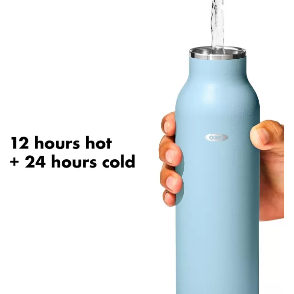 OXO Strive 20oz Insulated Water Bottle with Standard Lid - Aquamarine
