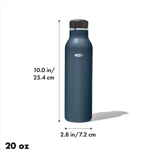 OXO Strive 20oz Insulated Water Bottle with Standard Lid - Aquamarine