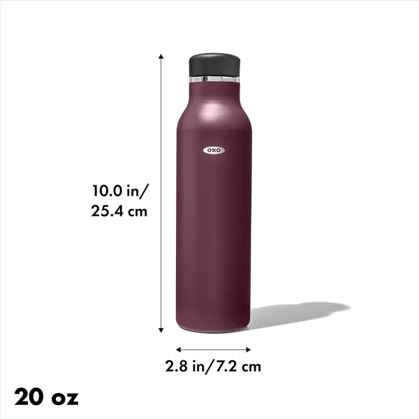 OXO Strive 20oz Insulated Water Bottle with Standard Lid - Aquamarine