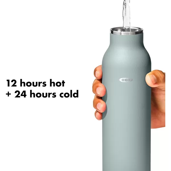 OXO Strive 20oz Insulated Water Bottle with Standard Lid - Aquamarine