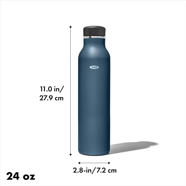 OXO Strive 20oz Insulated Water Bottle with Standard Lid - Aquamarine
