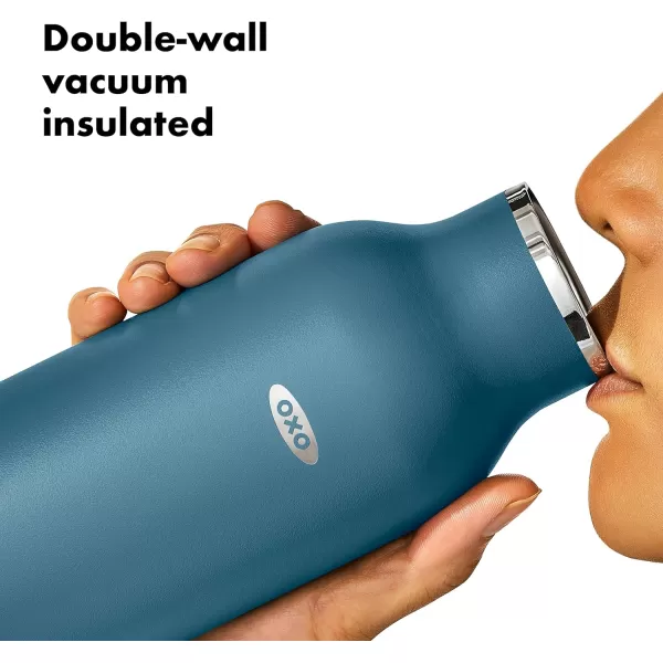 OXO Strive 20oz Insulated Water Bottle with Standard Lid - Aquamarine