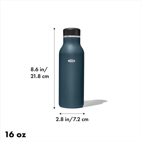 OXO Strive 20oz Insulated Water Bottle with Standard Lid - Aquamarine
