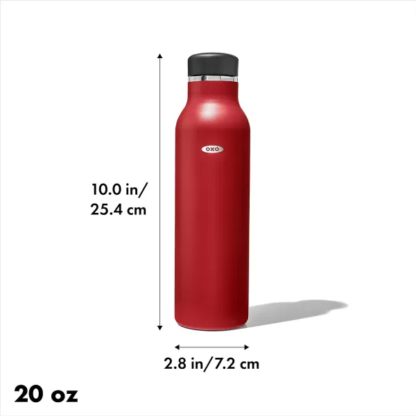 OXO Strive 20oz Insulated Water Bottle with Standard Lid - Aquamarine