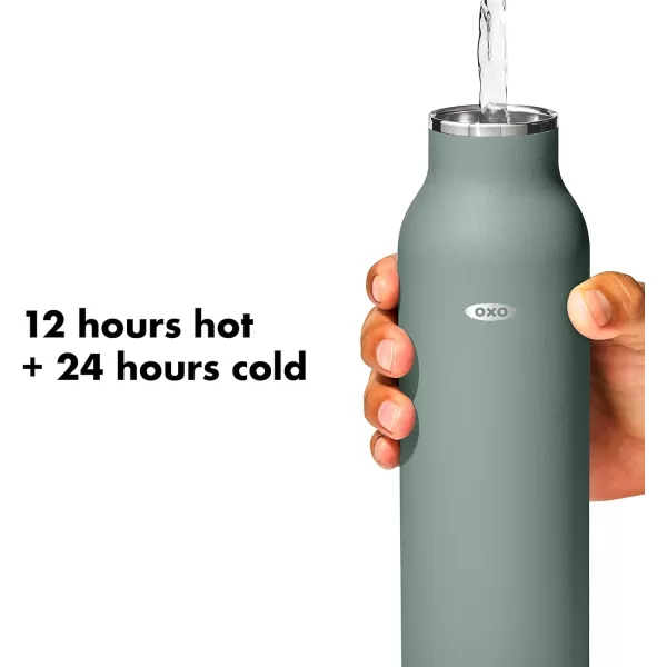 OXO Strive 20oz Insulated Water Bottle with Standard Lid - Aquamarine