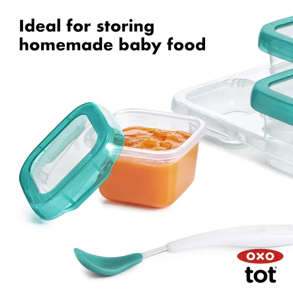 OXO Tot 2 ounce Baby Blocks Food Storage Containers, Pink