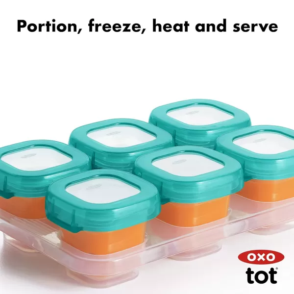 OXO Tot 2 ounce Baby Blocks Food Storage Containers, Pink