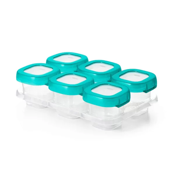 OXO Tot 2 ounce Baby Blocks Food Storage Containers, Pink