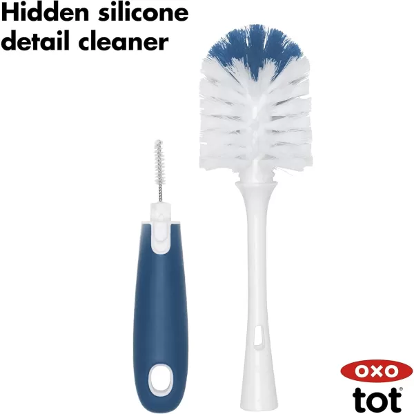 OXO Tot Bottle Brush with Nipple Cleaner, Gray, 1 Count 