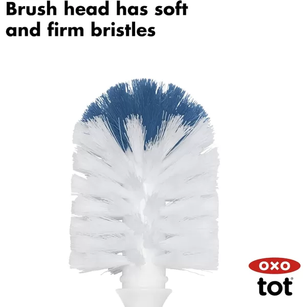 OXO Tot Bottle Brush with Nipple Cleaner, Gray, 1 Count 
