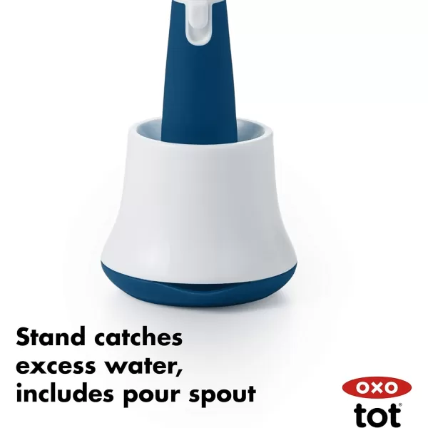 OXO Tot Bottle Brush with Nipple Cleaner and Stand - Gray