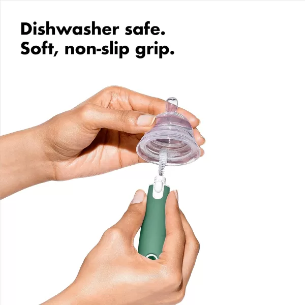 OXO Tot Bottle Brush with Nipple Cleaner and Stand - Gray