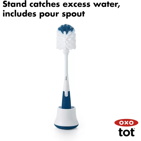 OXO Tot Bottle Brush with Nipple Cleaner and Stand - Gray