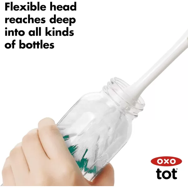 OXO Tot Bottle Brush with Nipple Cleaner and Stand - Gray