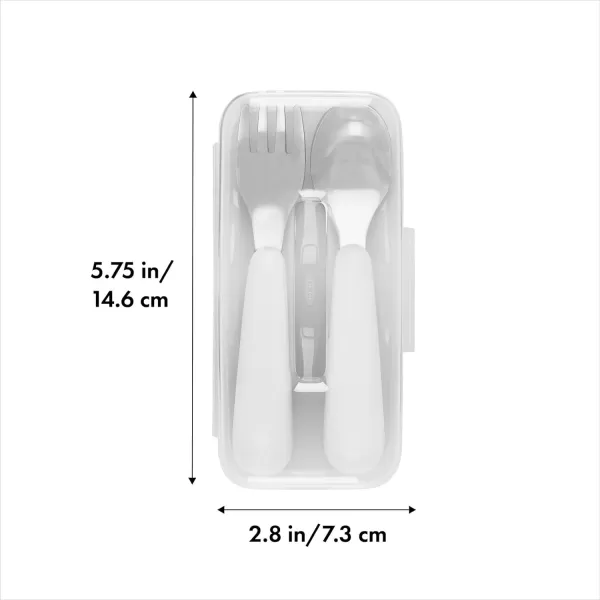 OXO Tot On-The-Go Fork and Spoon Set - Dusk