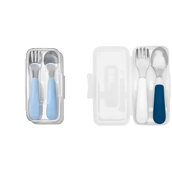 OXO Tot On-The-Go Fork and Spoon Set - Dusk