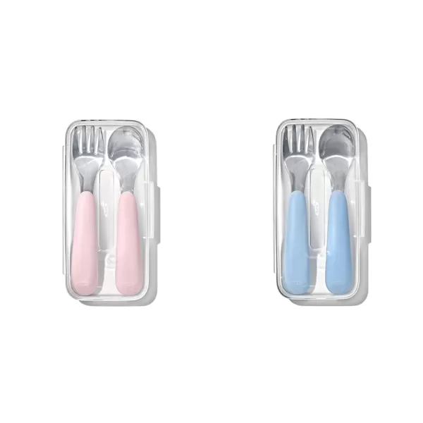 OXO Tot On-The-Go Fork and Spoon Set - Dusk
