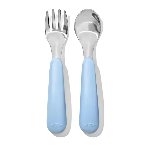 OXO Tot On-The-Go Fork and Spoon Set - Dusk