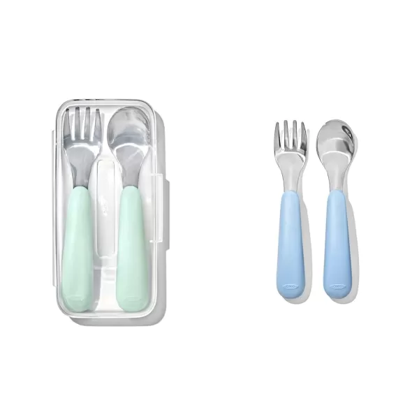 OXO Tot On-The-Go Fork and Spoon Set - Dusk