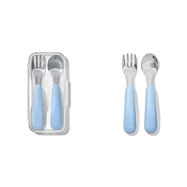 OXO Tot On-The-Go Fork and Spoon Set - Dusk
