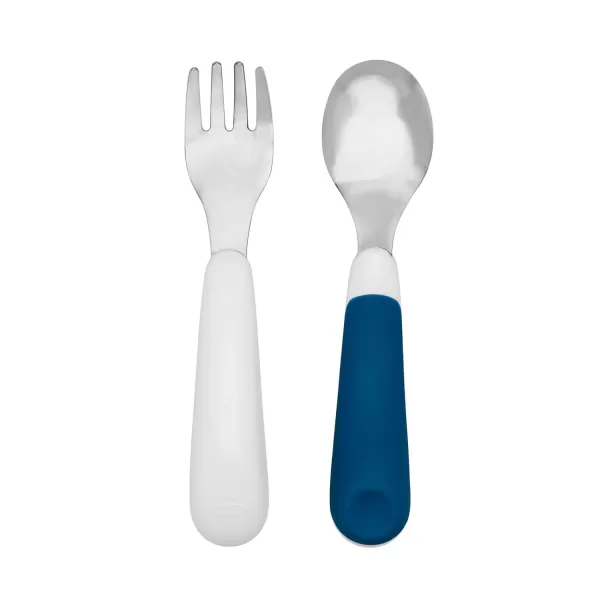 OXO Tot On-The-Go Fork and Spoon Set - Dusk